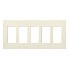 Placa de Pared / 5 Espacios / Screwless / Satin Colors / Color Biscuit / Compatible Control Pico