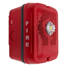 Bocina con Estroboscópica para Exterior / NEMA 4X / IP56 / 86 dB / 25/70 V / Estrobo 12/24 VCC / 0.5-2 W / 15-115 cd
