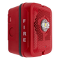 Bocina con Lámpara Estroboscópica para Exterior, con Configuración Estroboscópica Seleccionable, Color Rojo