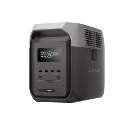 Estación de Energía Portátil Delta 3 1536Wh Litio LFP / 6 AC 1800 W (Max. 3600W) / 2 USB-C 100W / Capacidad para Aumentar Respaldo / Cargador de Coche 10A a 12.6V / Conectividad WiFi y Bluetooth (A