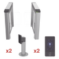 Kit de Torniquete con Terminales Faciales incluidas / Montajes Incluidos /  Izquierdo y Derecho / Carril de 90 cms / 3,000,000 MCBF / 4 Pares de IR