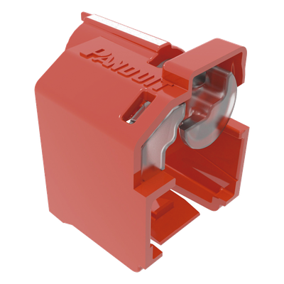 Kit de 10 Dispositivos Recubiertos para Impedir Desconexión de Plug RJ45, Color Rojo, Incluye Herramienta para Instalar/Retirar