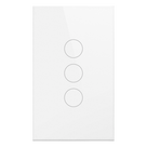 Interruptor Inteligente Wi-Fi / 3 Circuitos / 100V-250V / 2.4 GHz / Control por Voz / Panel de Vidrio Templado