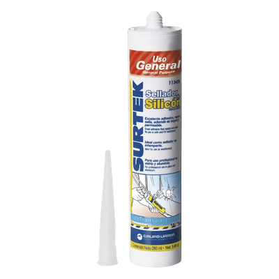 Silicón Sellador Transparente de Uso General (280 ml).