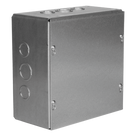 Caja de Conexiones Industrial / 15 x 15 x 4 in (38.1 x 38.1 x 10.2 cm) / Acero Galvanizado / 8 Entradas Laterales-Finales 1/2 a 1 1/4 in / UL Listed / 24 Orificios de Montaje