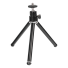 Trípode para Cámara Web / Altura Ajustable 15 a 30 cm (5.9 a 11.8 in) / Tornillo 1/4\" Universal / 3 Secciones Aluminio / Inclinación Ajustable