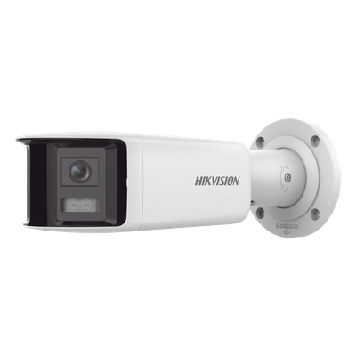 [FlexVu] [PROTECCIÓN ACTIVA] Bala IP 4 Megapixel / 2 Lentes de Lente 2.8 mm (Imagen Panorámica 180°) / 40 mts IR / Exterior IP67 / Luz Intermitente y Alerta de Audio / Audio Bidireccional / ACUSENS