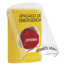 Botón de Emergencia / Tapa Policarbonato Resistente / Restablecimiento con Llave / LED Opcional / UL cUL ADA / Interior y Exterior