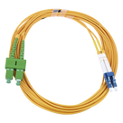 Jumper de Fibra Óptica / Monomodo 9/125 / LC/UPC-SC/APC / Dúplex / 2.0 mm PVC / 3 m (9.84 ft) / Amarillo