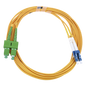 Jumper de Fibra Óptica Monomodo 9/125 LC/UPC-SC/APC, PVC, 2.0 mm, Dúplex, Amarillo, 3 Metros (9.84 Pies)