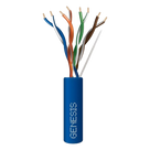 Bobina de Cable / UTP Cat6 Riser / 1000 Pies / Cobre Sólido / UL CMR / 350 MHz / CCTV y Redes IP / Azul