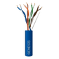 Bobina de Cable de 305 Metros (1000 Pies) / UTP Cat6 Riser / Color Azul / UL, CMR, Probado a 350 MHz / Para Aplicaciones de CCTV, Redes de Datos IP Megapixel / Control RS485