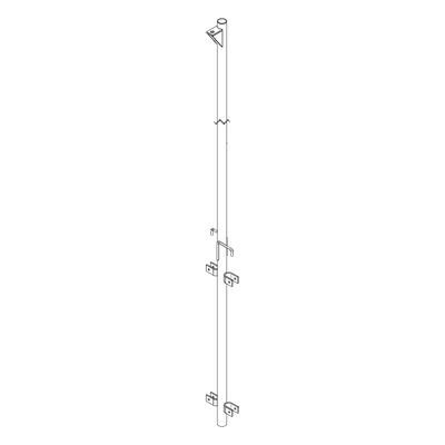 Pluma de Aluminio de 4 metros CED.40  para Instalación de Tramos STZ (Con Polea).