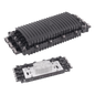 Caja de Distribución de Fibra Óptica Horizontal, hasta 96 Empalmes, Exterior IP68, 3 Puertos de Entrada y Salida