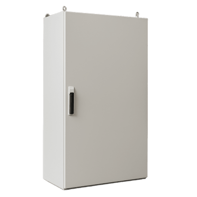 Gabinete de Acero IP55 / 800 x 1600 x 400 mm / IK10 / Carga 80 kg / Placa Trasera 750 x 1565 mm / Exterior