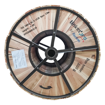 Carrete de 4 Km Fibra Óptica Aérea Figura 8 Armada Antirroedor G.652D, Monomodo de 6 Hilos, Exterior, Span 120