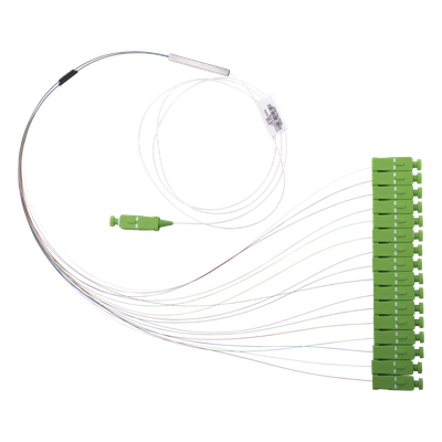 Divisor Óptico (Splitter) Tipo PLC, de 1x16, Con Conector de Entrada SC/APC y Conectores de Salida SC/APC
