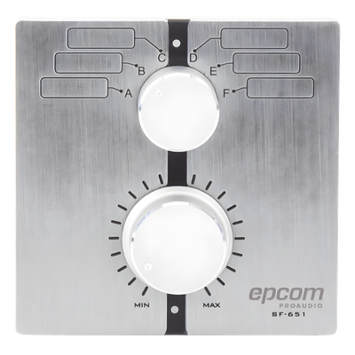 Control de  Volumen Remoto con Selector de Canales | Compatible con Amplificador SF2240UC - SF4240UC