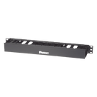 Organizador de Cables Horizontal / 1UR / 19 pulgadas (483 mm) / Solo Frontal / Gestión Coaxial, Fibra y Categoría 5e/6