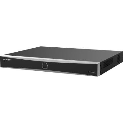 [AcuSearch] NVR 12 Megapixel (4K) / 32 canales IP / 16 Puertos PoE+ / Recocimiento Facial / AcuSense (Evita Falsas Alarmas) / 2 Bahías de Disco Duro / HDMI en 4K / Alarmas I/O / 300 Metros PoE Modo