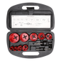 Juego de 13 Brocas Sierra Bimetálica con Adaptadores y Estuche. (3/4\", 7/8\", 1-1/8\", 1-3/8\",  1-1/2\", 1-3/4\", 2\", 2-1/4\", 2-1/2\")