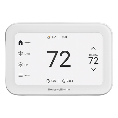 Termostato inteligente con pantalla táctil de 5 pulgadas, control de calidad de aire (IAQ), hasta 4H/2C bomba de calor, Wi-Fi, Bluetooth y Matter, color blanco