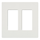Placa de Pared Decorativa / 2 Espacios / Sin Tornillos Visibles / Perfil Sobredimensionado 7.6 mm / Blanco Brillante