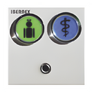 MODULO DE 2 BOTONES ILUMINADOS (VERDE Y AZUL) CON JACK DE 3,5MM PARA PULSADORES NX0871 Y NX0881 Y LECTOR RFID 125KHz INTEGRADO (4). CONEXION BUS RS485