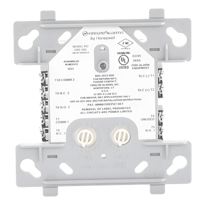 Módulo de relevador direccionable con doble salida de contacto seco tipo C para dispositivos auxiliares