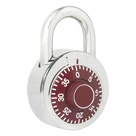 Candado de Combinación / Cuerpo 50 mm / Seguridad Nivel 3 / Gancho 7.5 mm / 3 Discos / Acero Cromado