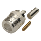Conector N Hembra, de Anillo Plegable para Cables LMR-240, RG-8/X, 9258, Niquel/Oro/Teflón.