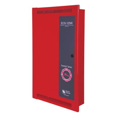Amplificador Inteligente de 125 Watts para Sistema de Evacuación por Voz, con Fuente de Alimentación y Respaldo de Batería
