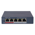 Switch PoE+ Monitoreable / 4 Puertos 10/100 Mbps PoE+ / 1 Puerto Uplink 10/100 Mbps / Alcance Extendido 300 m (984.3 ft) / 45 W / Gestión Web y Nube