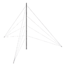 Torre Arriostrada de Piso / 3 m (9.8 ft) de Altura / Carga Axial 350 kg / Resistencia Viento 200 km/h / Galvanizado Electrolítico ASTM B-633 / 1 Tramo