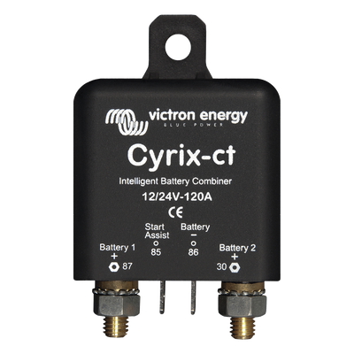 Combinador Inteligente de Baterías / 12/24 V Autorregulado / 120 A / Protección Térmica / StartAssist / Pernos M6 13 mm