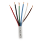 Bobina de 305 Metros (1000 Pies) / Alambre de cobre / 6 x 18 AWG / Color Blanco / CMR / Para Sistemas de Seguridad y Alarmas