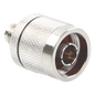 Adaptador en Línea, de Conector Mini UHF Hembra a N Macho, Níquel/ Oro/ Teflón.