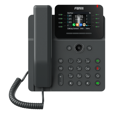 Teléfono IP Empresarial / 12 Líneas SIP / Pantalla Color 2.8\" HD 320x240 / Audio HD G.722 y Opus / Conferencia 6 Vías / Bluetooth 5.4 / PoE 802.3af / Gigabit
