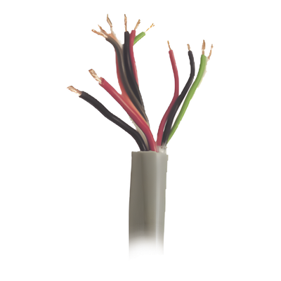 Bobina de Cable de 152 Metros / Color Gris / Sistemas de Alarmas de Intrusión y Control de Acceso / 5 Pares Calibre 22 / 1 Par Calibre 18 / Intemperie