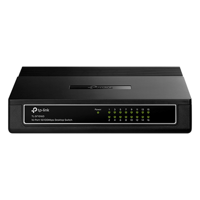 Switch no administrable de 16 puertos 10/100 Mbps para escritorio