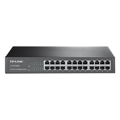 Switch no administrable de 24 puertos 10/100 Mbps para escritorio/rack
