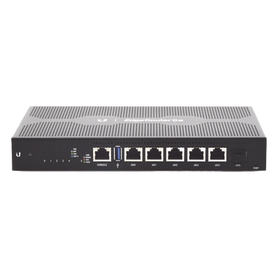 EdgeRouter 6 PoE pasivo 24 V, con 5 puertos 10/100/1000 Mbps + 1 puerto SFP, con funciones avanzadas de ruteo