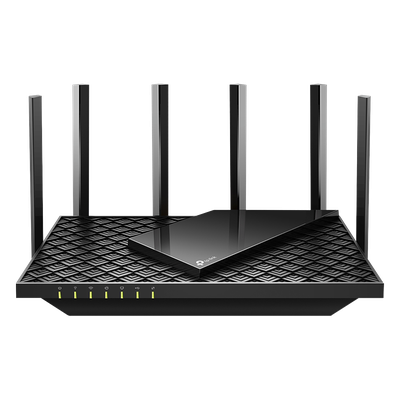 Router WiFi 6 Doble Banda / AX5400 MU-MIMO 4X4 y OFDMA / 1 puerto WAN 10/100/1000 Mbps / 4 puertos LAN 10/100/1000 Mbps / 1 puerto USB 3.0 /  6 potentes antenas / Administración App (Tether) o Pági