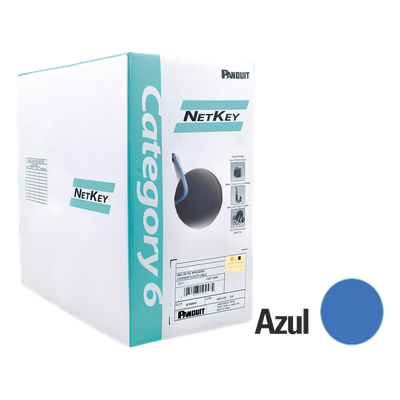 Bobina de Cable UTP / Categoría 6 / 24 AWG / 305 m (1000 ft) / 250 MHz / 1000 Mbps / PVC CM / 4 Pares