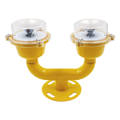 Lámpara de Obstrucción Aeronáutica / Doble LED Rojo / IP65 / 4 Modos de Operación / Bajo Consumo ≤3W / FAA L-810 / -40℃～70℃