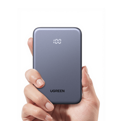 Power bank Ultradelgado  10000mAh / 20W Máximo / Puerto USB-C PD3.0 PPS / Puerto USB-A 22.5W / Batería Polímero de Litio / Pantalla Digital / Carga Rápida 3 Horas / Protocolos Múltiples / Protecció