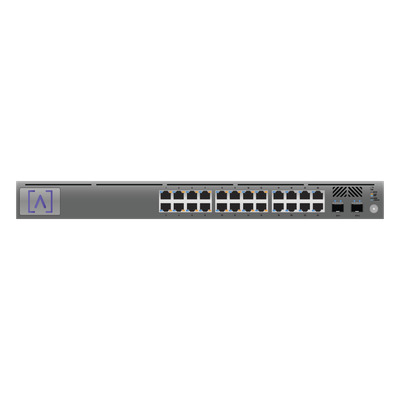 Switch Gigabit PoE+ Administrable / 24 puertos 10/100/1000 Mbps (16 de ellos POE+) + 2 Puertos SFP Uplink / Hasta 240W / Alta LabsCloud.