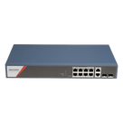 Switch PoE+ Administrable / 8 Puertos Gigabit PoE++ 90 W / 2 Puertos Uplink 1000 Mbps / 2 Puertos SFP / Alcance Extendido 300 m (984.3 ft) / 130 W