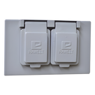 Tapa Dúplex Horizontal / Auto-cierre Hidráulico / Aluminio Diecast / Protección UV / Intemperie / UL y CSA