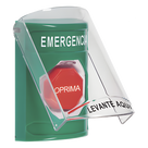 Botón de Emergencia de Superficie / Tapa de Policarbonato / Bocina Pre Alarma / 2 Relés C 10 A / Texto en Español / Solo Interior